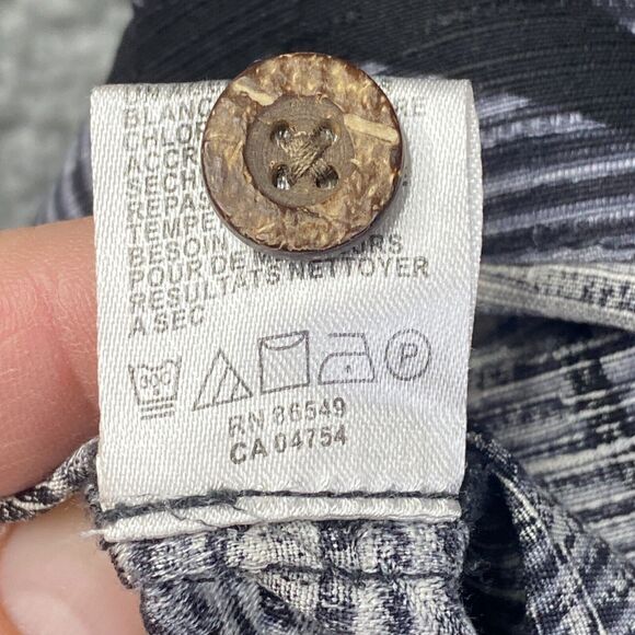 Tommy BahamaBlack and Gray Flora Striped Silk Floral Design 2XL - Picture 10 of 13